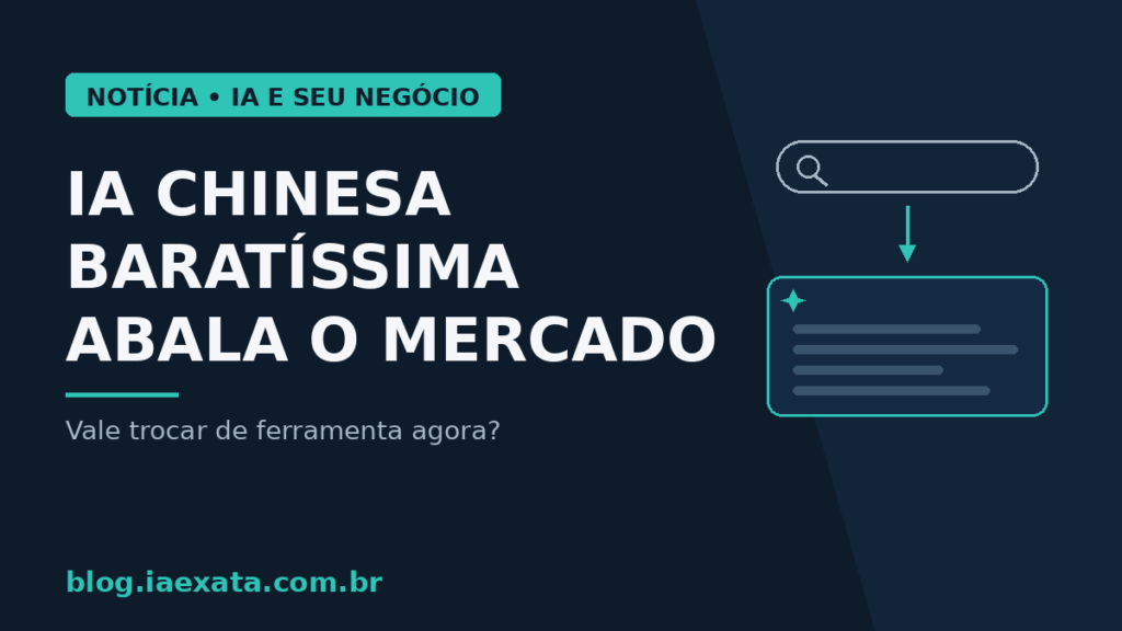 Capa do post: IA chinesa Kimi K3 baratíssima abala o mercado - blog IAexata